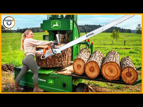 Extreme Dangerous Fastest Big Chainsaw Cutting Tree Machines | Monster Stump Removal Excavator #3