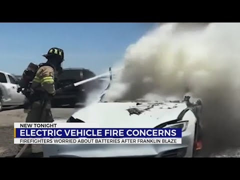 Firefighters worried about electric vehicle batteries after Franklin blaze