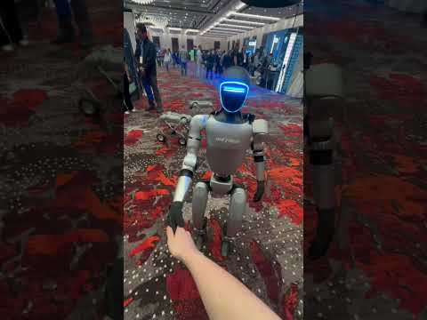 Meet Unitree G1: the future of #humanoid #robotics at Commercial UAV Expo 2024