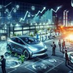 A high-definition, realistic image of a conceptual scene showing exciting developments for a generic electric car company. The picture could include elements such as concept sketches of innovative electric vehicles, engineers discussing plans, graph trends showing positive growth, the glow of a factory at night indicating relentless production, charging stations being installed in a cityscape, and a car showroom filled with sleek electric cars. News headlines like 'Promising Developments for Electric Car Company' can be included.