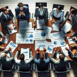 Realistic high-definition image of financial analysts, of varying genders and descents, engaged in debate around a table. Spread across the table are documents and charts detailing the rise in overall debt of a major electric car company. Their facial expressions and body language depict a clear division of opinions on the company's future.