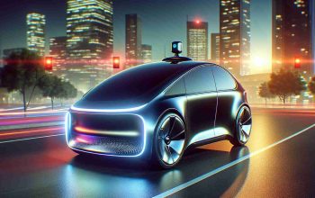 A high-definition, realistic graphical representation of a revolutionary autonomous vehicle. The vehicle stands out for its cutting-edge technology and design, which is seen as groundbreaking in the field of transportation. It is characterized by sleek, aerodynamic contours, and its design echoing a futuristic aesthetic. Its exterior is gloss black, reflecting sunlight and city lights alike in a stunning play of luminescence. Notable features include lidar sensors for navigation and state-of-the-art wheels for smooth motion. However, we should avoid any specific associations with known brands or companies.