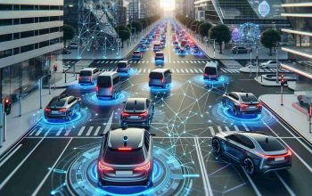 An image showcasing the next frontier of autonomous vehicles. The scene includes a detailed view of a fleet of self-driving cars on an intricate network of roads, displaying advanced navigation technology, sensing and predictive road behavior features. The vehicles show a variety of designs, as yet futuristic and practical. The environment around suggests a modern city with sleek buildings and well-maintained infrastructure. All this in a realistic and high-quality depiction to portray the upcoming era of autonomous mobility technology.