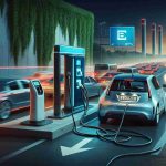 Realistic high-definition image depicting the concept of electric vehicle charging possibly taking a backseat, metaphorically representing lesser priority or decrease in popularity. Picture can have elements like a charged but neglected electric car, lonely charger station and traditional fuel vehicles gaining dominance. Emphasize the shift in favor for traditional fuels.