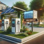 A realistic high-definition image showcasing an eco-friendly development. Picture a small town square with a newly approved electronic vehicle charging station, well-lit with solar powered lights. Nearby, a digital information board announces 'Coming Soon: Summer 2025!'. The scene reflects a bright, sunny day and the station is surrounded by thriving greenery, embodying the spirit of 'Going Green'.