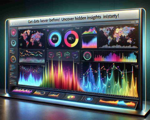 An ultra-high-definition, realistically-styled image of a visualization from a data analysis tool. The visualization has the title 'Get Data Like Never Before! Uncover Hidden Insights Instantly'. It includes several vibrant colored graphs and charts, representing various types of data and insights. The background has a digital, high-tech feel to accompany the data-forward theme. The display is visually appealing in order to intrigue viewers about the prospect of uncovering hidden insights in their data.