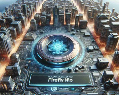 An highly detailed and realistic image representing the future of technology. A product named 'Firefly Nio', a significant technological advancement that potentially has the ability to alter everyday life. Visualize this revolution in tech as an intricate piece of innovative hardware, or a sophisticated device embedded with novel features. The surrounding scene should reflect its influence and transformational impact on daily lives.